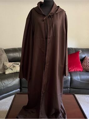 Men's Brown Hooded Robe Coat